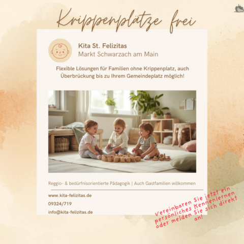 Wir haben freie Krippenplätze